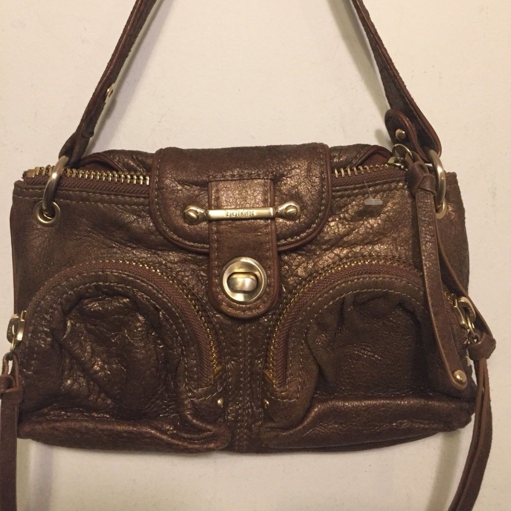 BOTKIER Mini Brown W/ Bronze Shimmer Clutch/ Mini